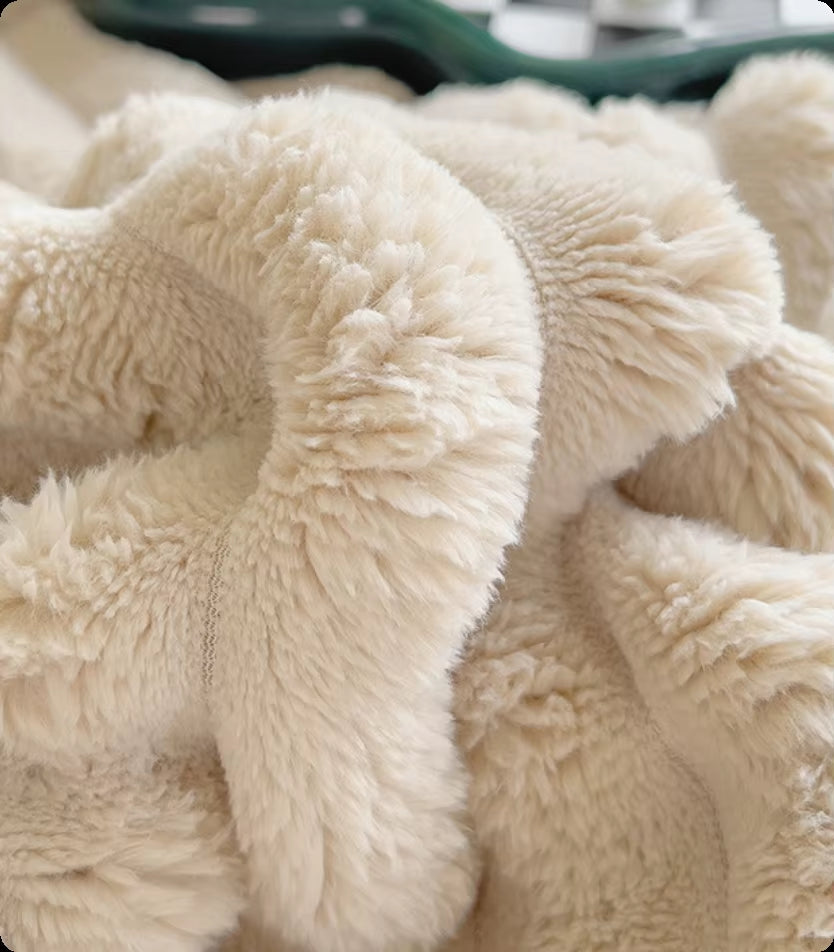 Solid Color Thickened Wide Striped Multifunctional Blanket, Pet Blanket,Bed Sheet Cover Blanket, Nap Blanket